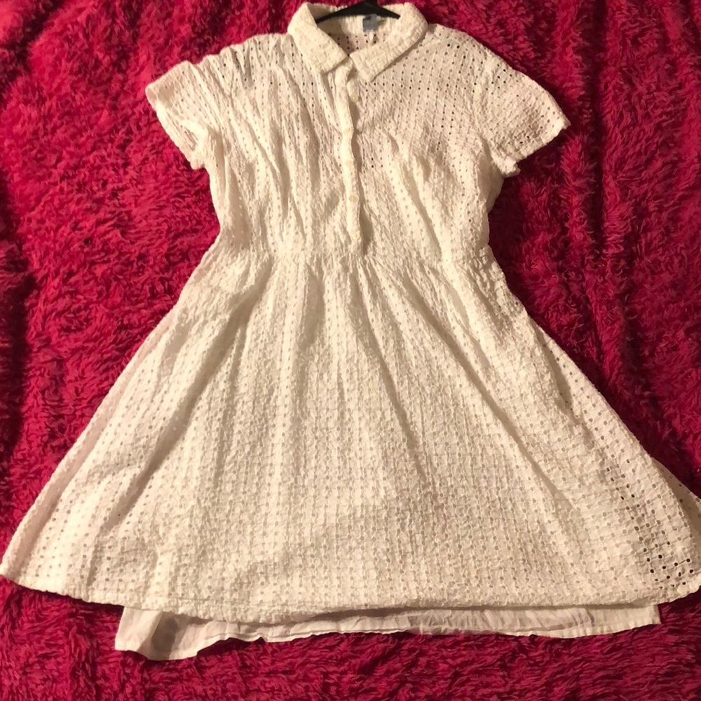 White dotted dress